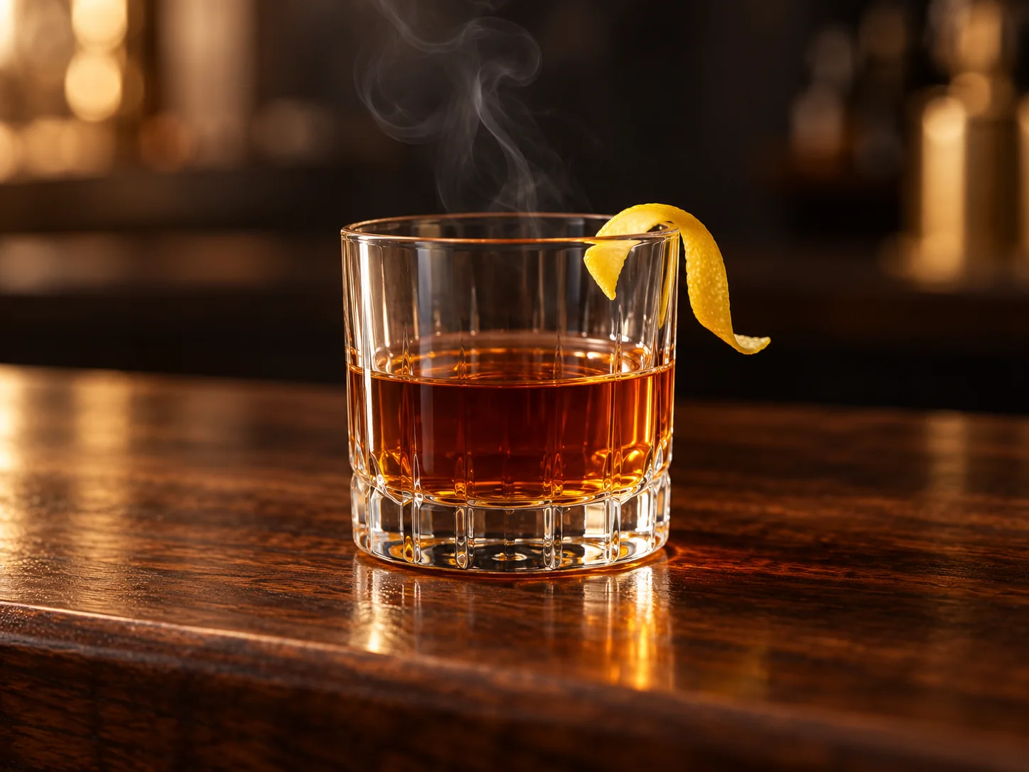 Smoked Sazerac serving illustration